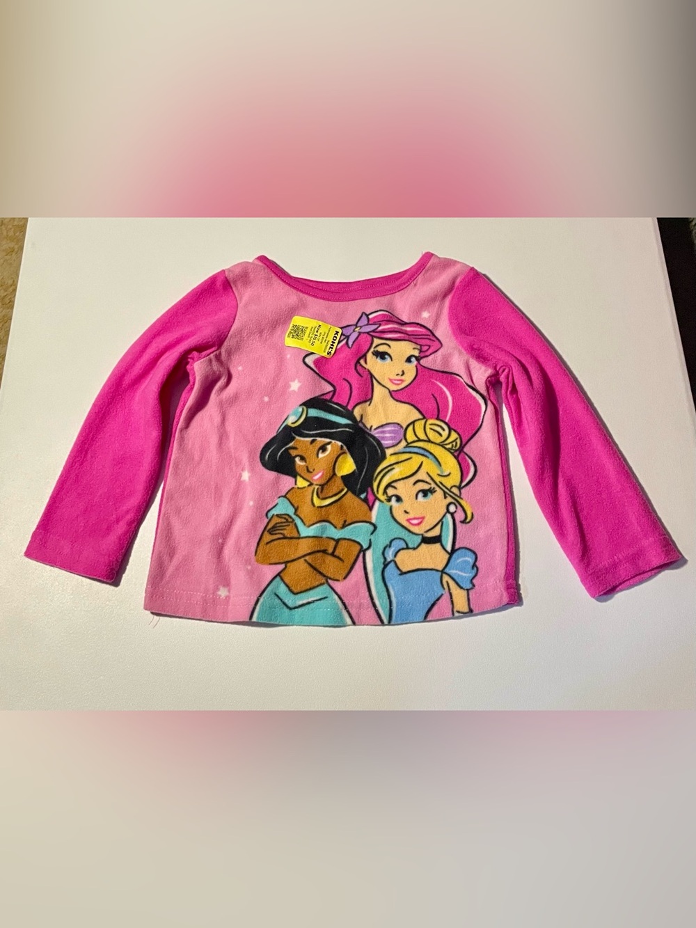 Disney Princess Fleece Pajama Top Only 2T Pink Set Separate Kohl's NWT